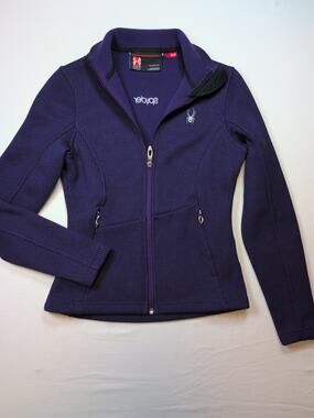 Spyder Core Sweater Jacket Purple Fleece Lined XS Outdoor